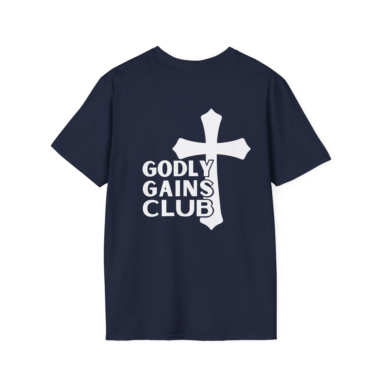 Godly Gains Club Navy Blue T-Shirt